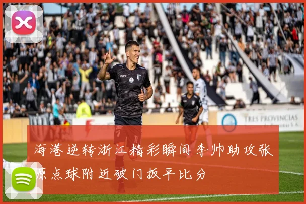 海港逆转浙江精彩瞬间李帅助攻张源点球附近破门扳平比分